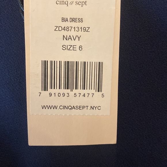 New With Tags Cinq a Sept ‘Bia’ Dress in Navy - Picture 5 of 5